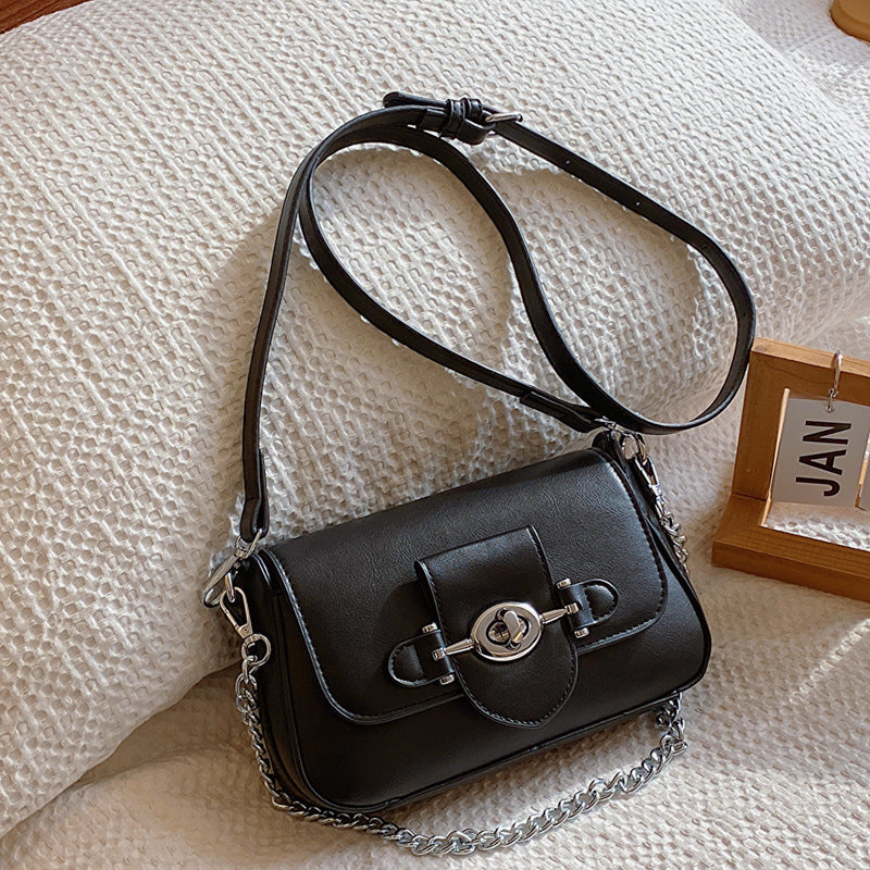 Spring Faux Leather Fashion Chain Small Square Bag