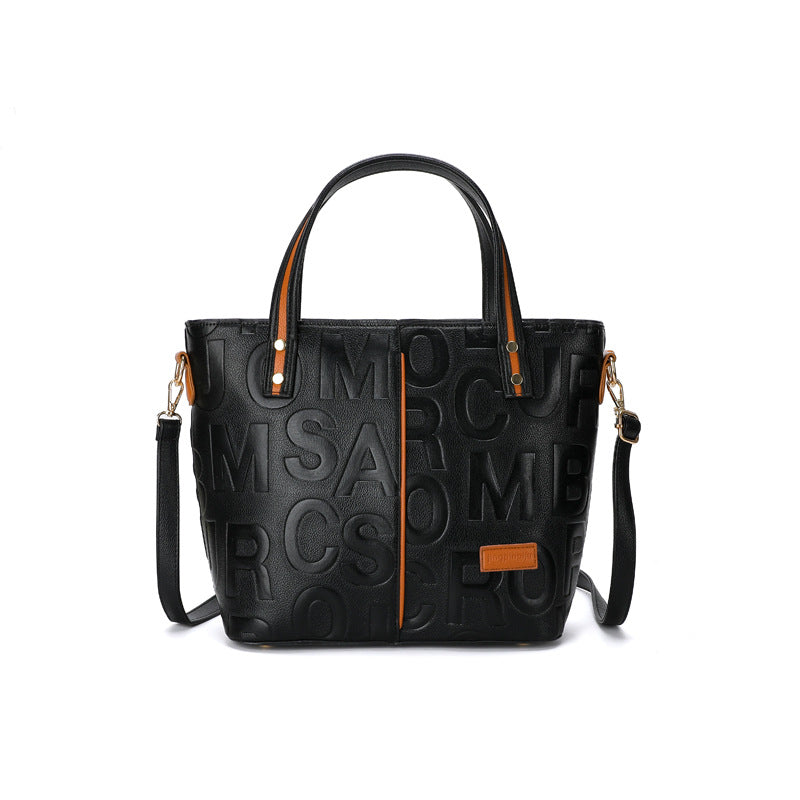 Letter Print  Large Capacity Casual Handbag