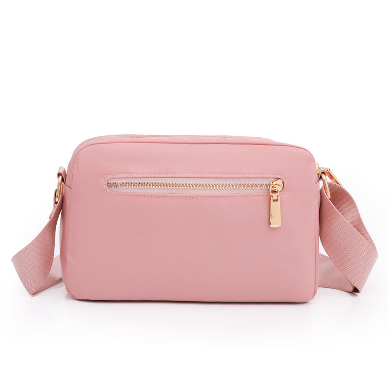Pleated Nylon Oxford Large Capacity Crossbody Bag