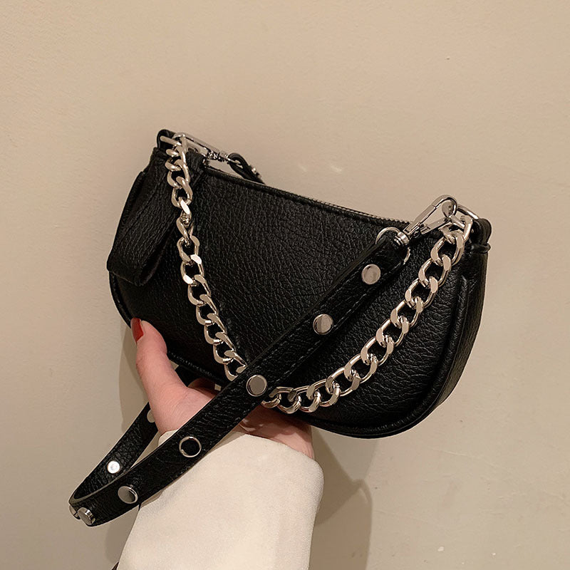 Litchi Pattern  Chain Small Crossbody Bag