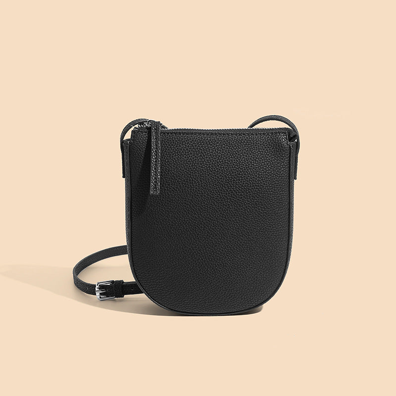Mini Cowhide Leather Mobile Phone Crossbody Bag