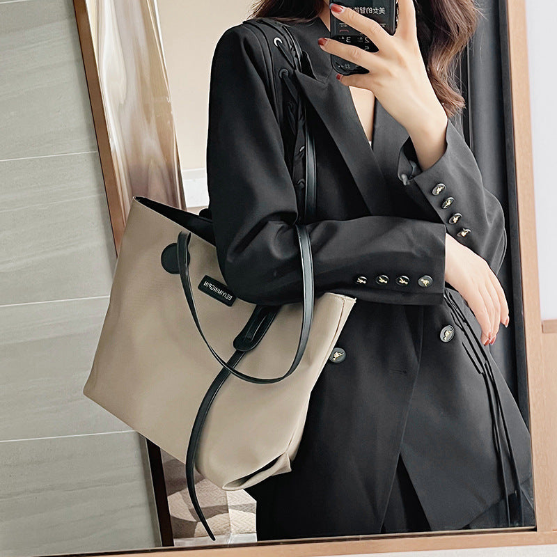Waterproof Nylon Commuter Large Shoulder Tote Bag