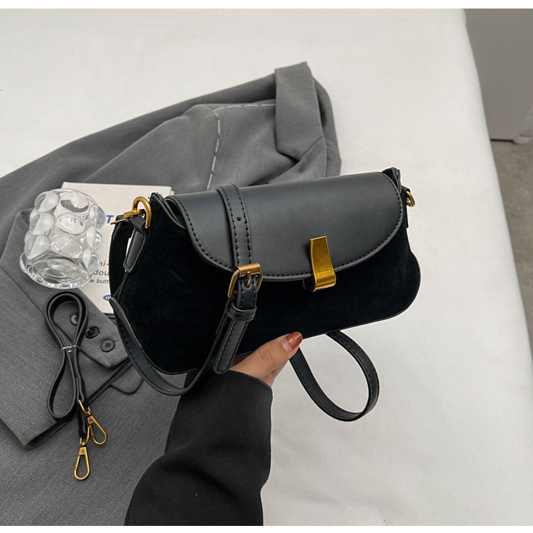 Retro Velvet  Frosted Small Square Crossbody Bag