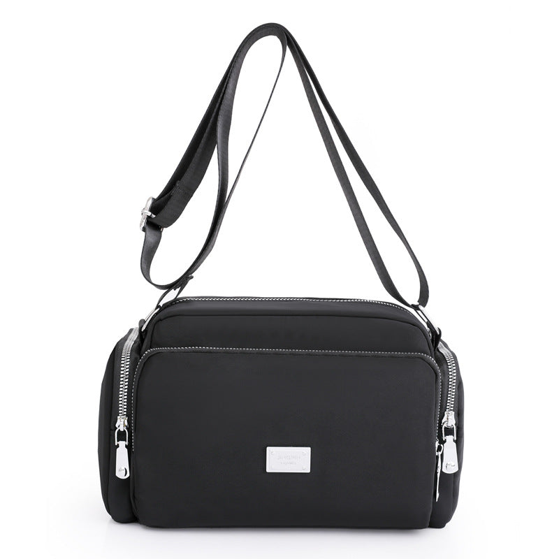 Wide Strap Nylon Oxford Large Square Shoulder Messenger