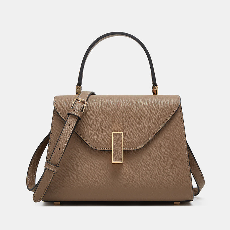 Fashionable Lychee Pattern PVC Kelly Handbag