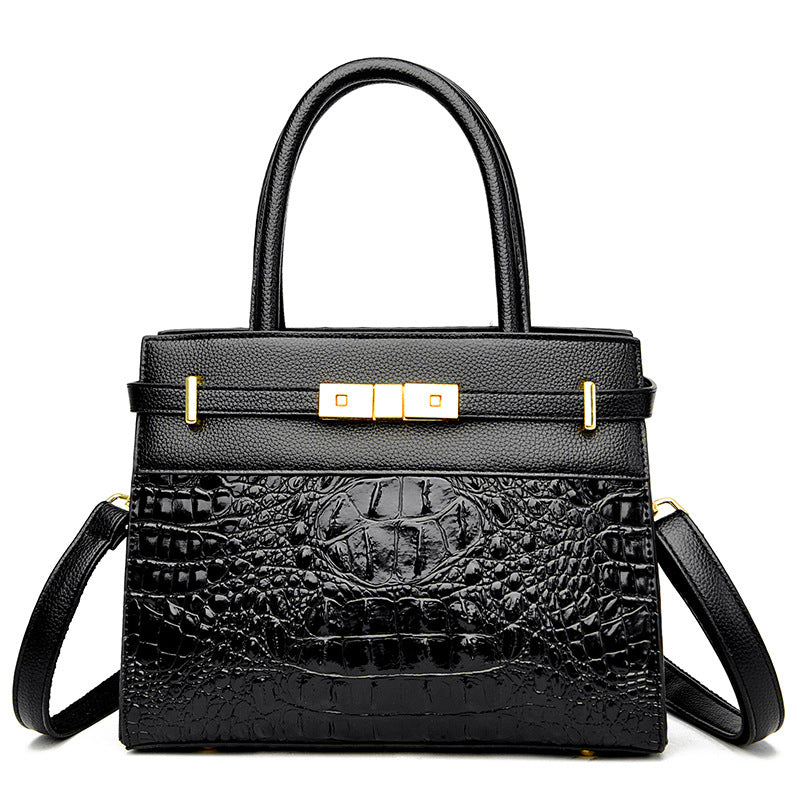 Simple Fashionable Crocodile Pattern Women's  Handbag