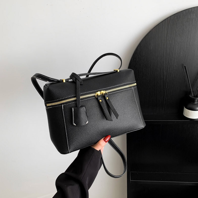 Retro Box Style  One-Shoulder Messenger Bag