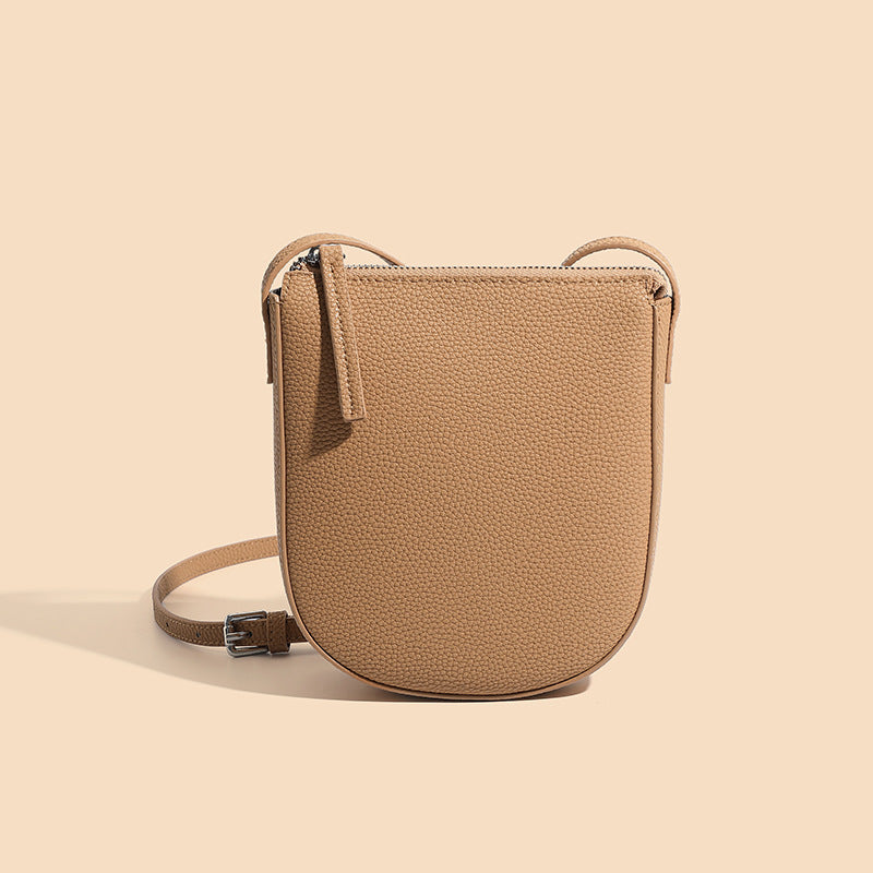 Mini Cowhide Leather Mobile Phone Crossbody Bag