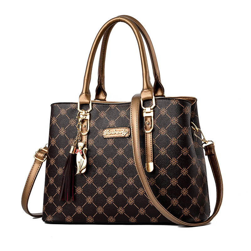 Fashionable Large Capacity PU Leather Mom Tote Bag