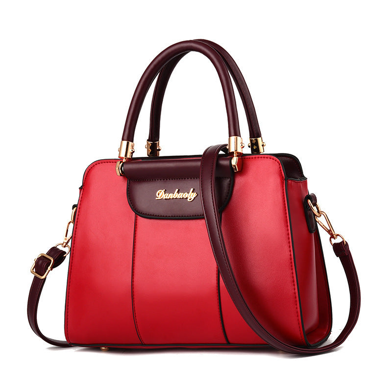 European  Large Capacity Simple Shoulder Handbag