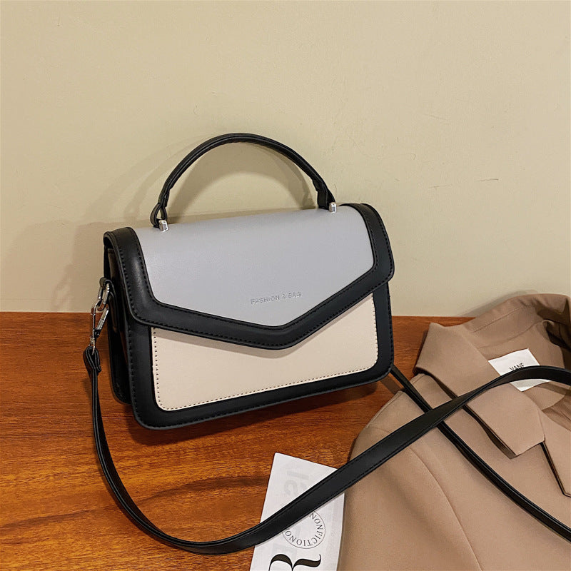 Retro Multi-Pocket  Contrast Crossbody Bag