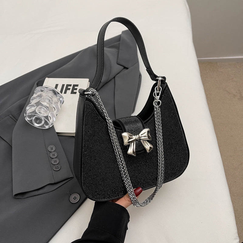 Resin Diamond Small Square Spring Shoulder Bag