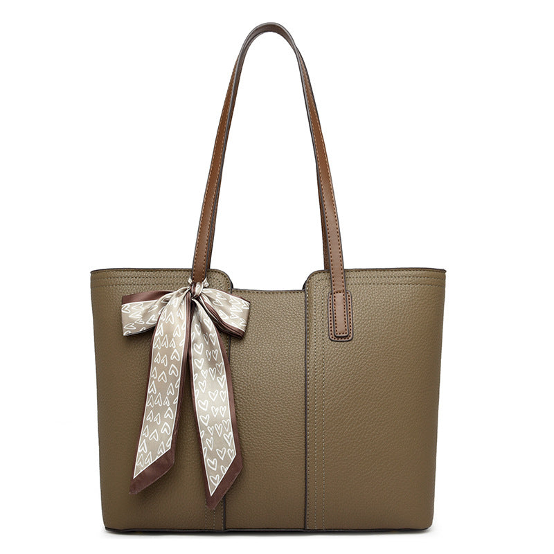 Textured  Spring INS Style Large Shoulder Tote