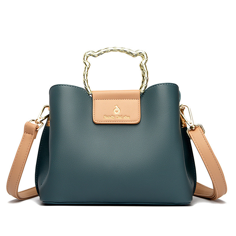 Brand Beautiful Contrast Color Women's  Handbag