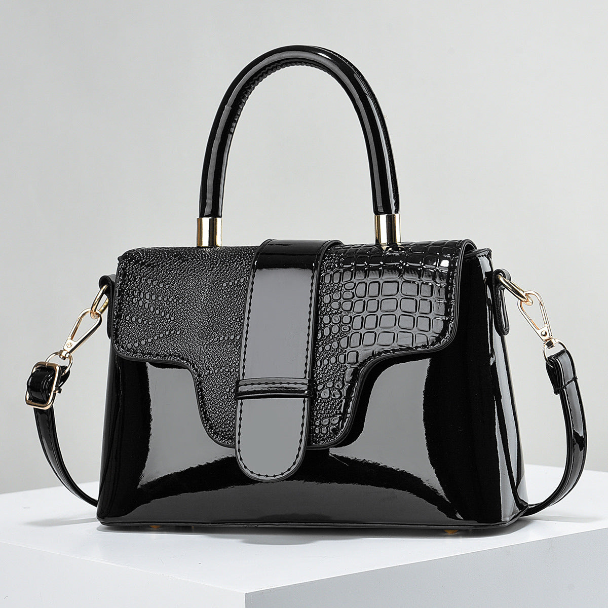 Textured Fashion Shoulder Handbag
