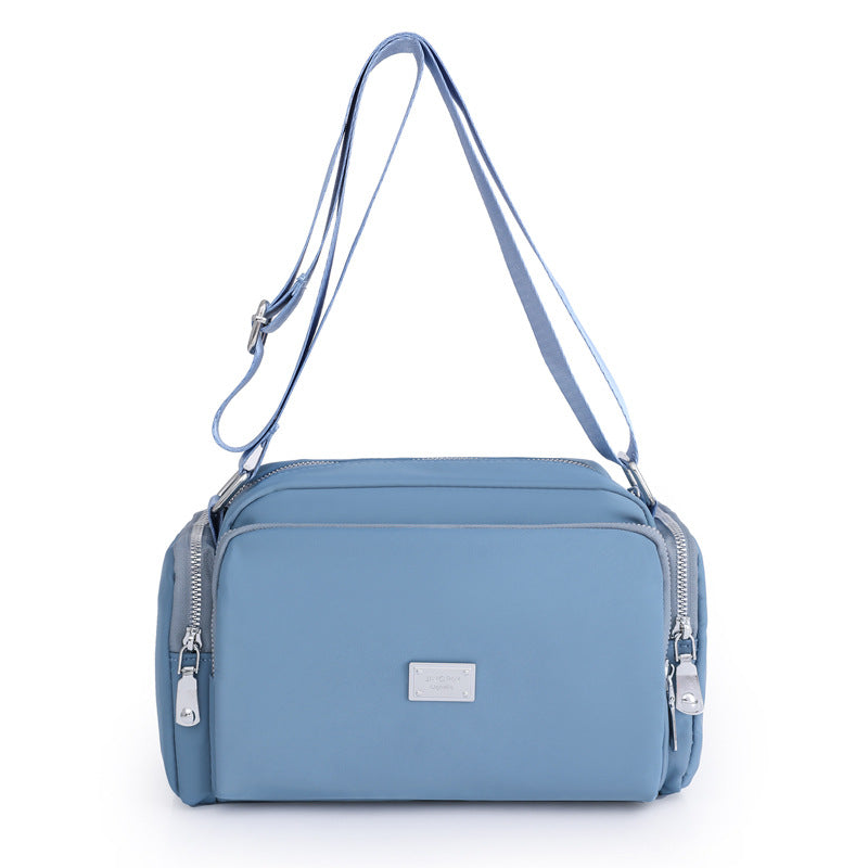Wide Strap Nylon Oxford Large Square Shoulder Messenger