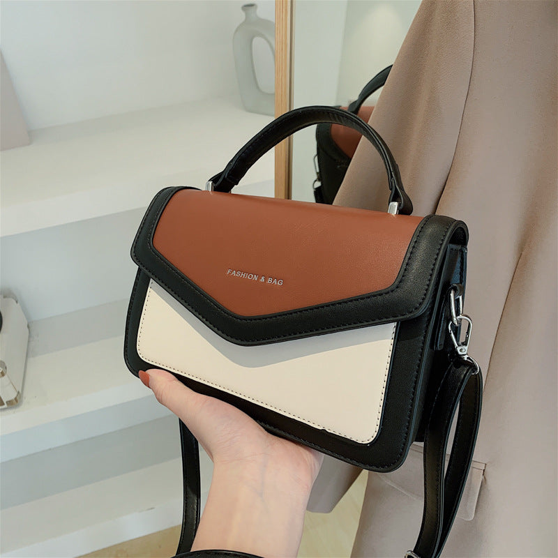 Retro Multi-Pocket  Contrast Crossbody Bag