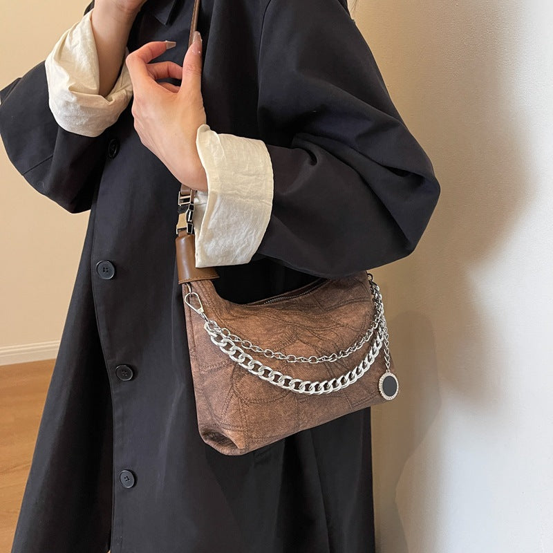 Retro  Dumpling Style Handheld Shoulder Handbag