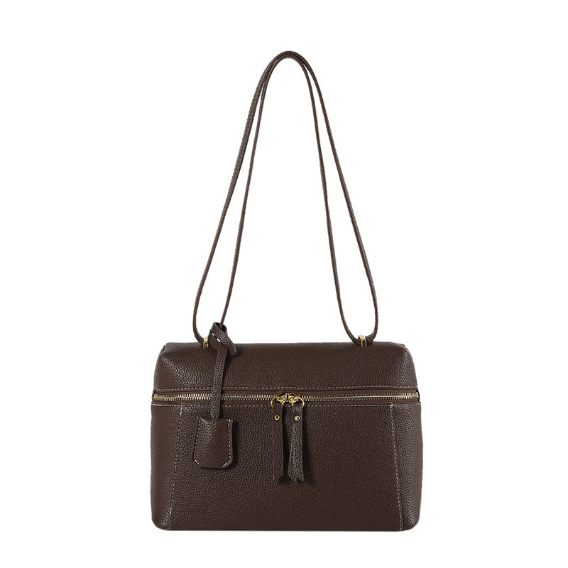 Retro Box Style  One-Shoulder Messenger Bag