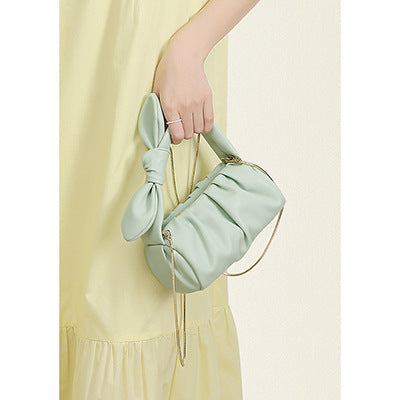 Cloud Style  Pleated Chain Strap Handbag