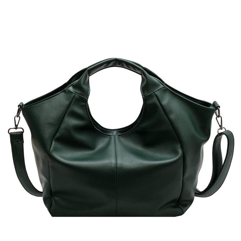 Soft PU Leather Casual Large Capacity Tote Messenger Bag