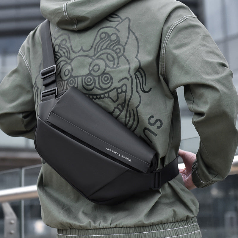 Cycling Work Functional Nylon Chest Messenger Bag