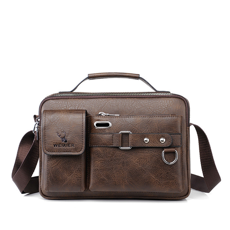 Men's PU Leather Business Messenger Bag