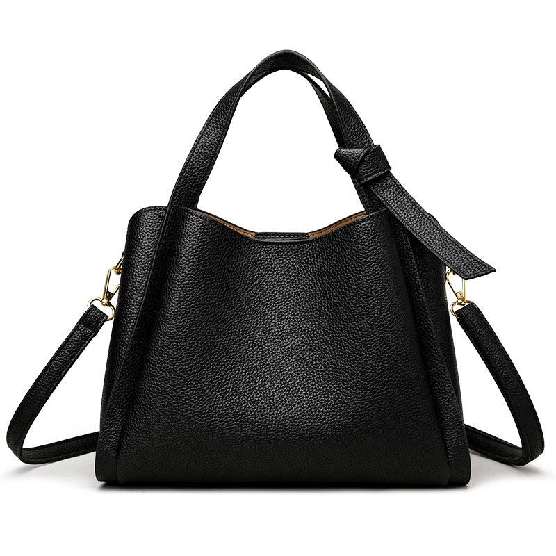 Soft PU Leather Vegetable Basket Bucket Shoulder Bag