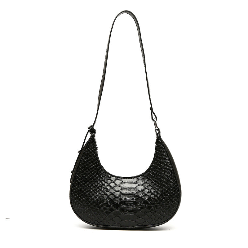 Crocodile Pattern Winter  Underarm Shoulder Bag