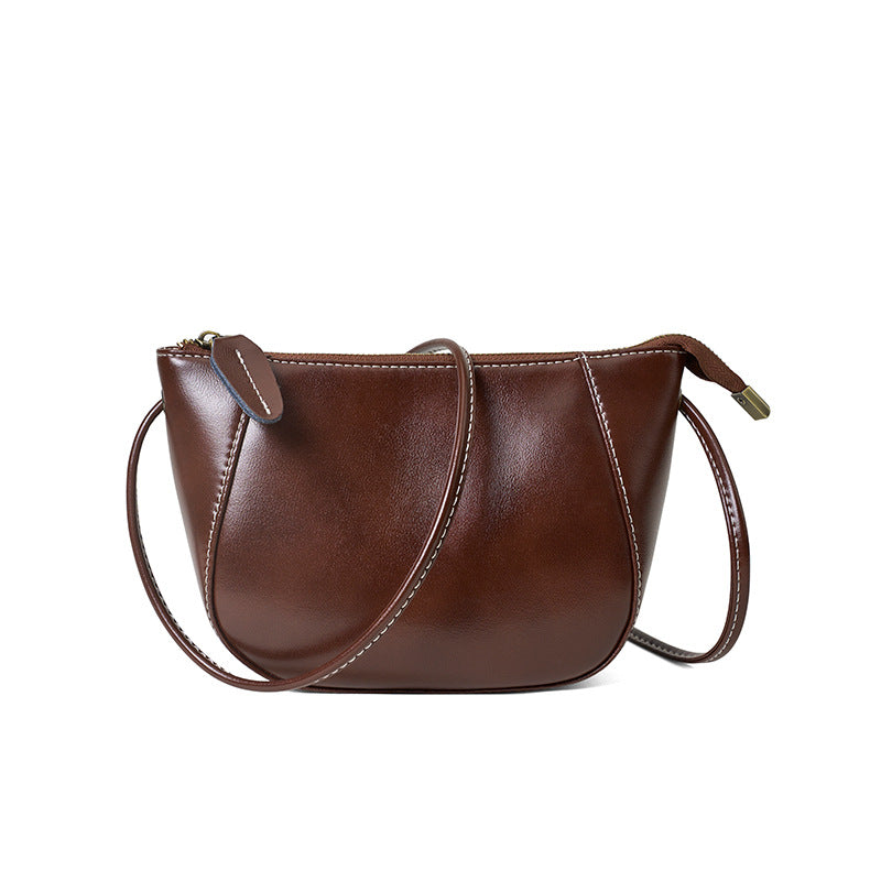Exquisite Faux Leather Cowhide Crossbody Shoulder Bag