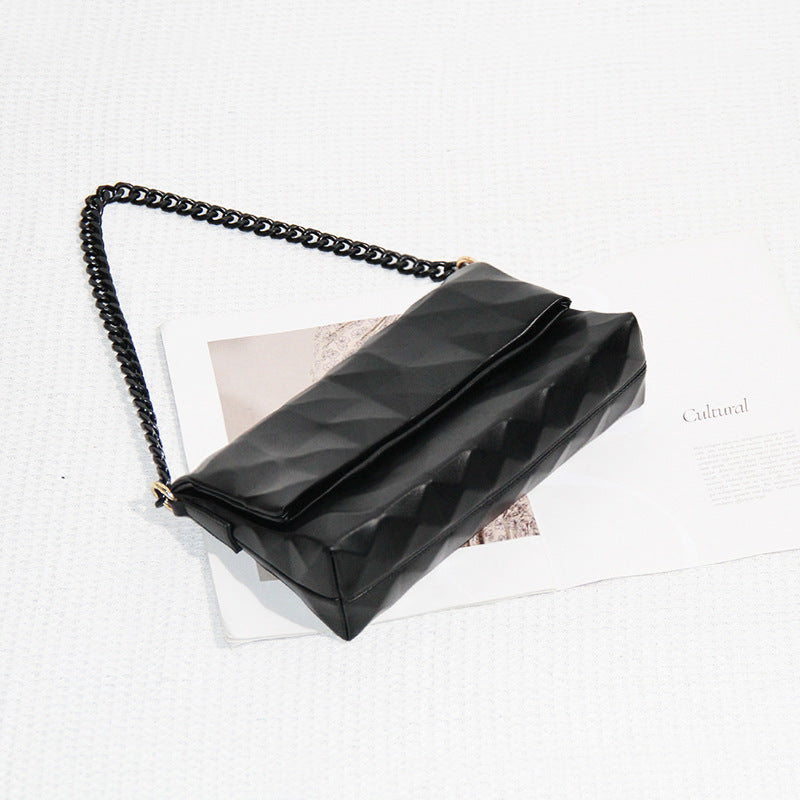French Geometric  Underarm Diamond Chain Crossbody Bag