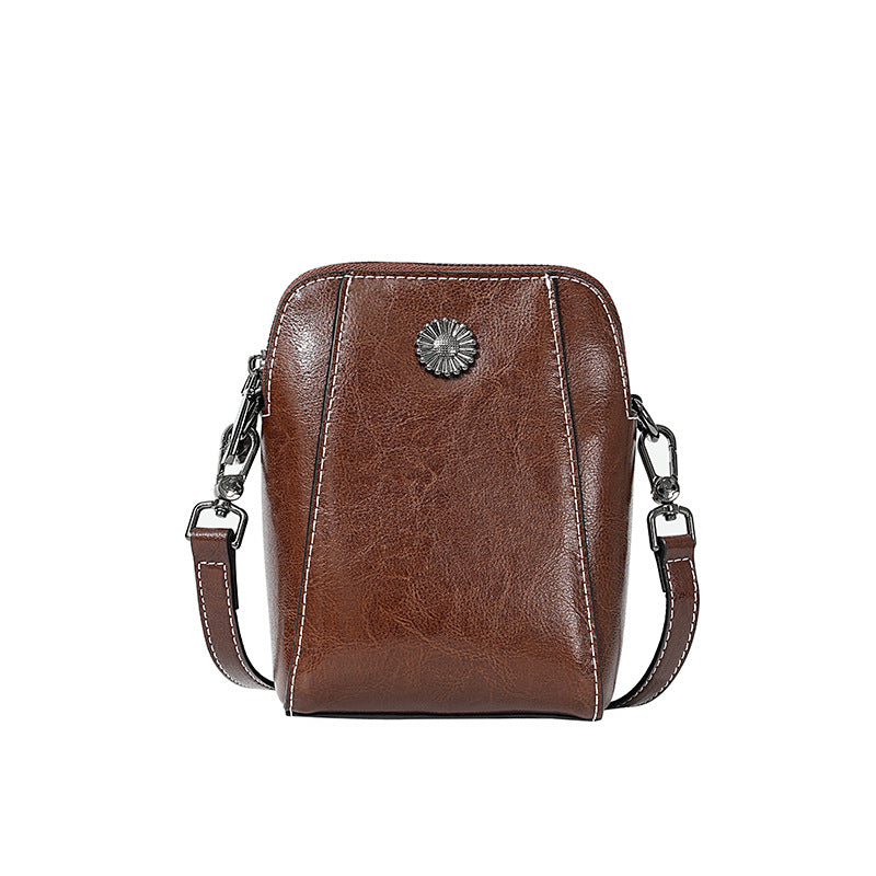Customizable Genuine Leather Women's Mini Crossbody Bag