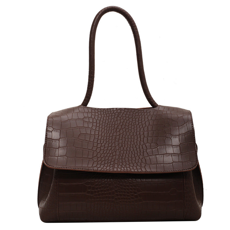 Wide-Band  Commuter Shoulder Tote Bag