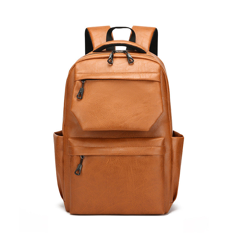 Style PU Leather Fashion Mens Backpack