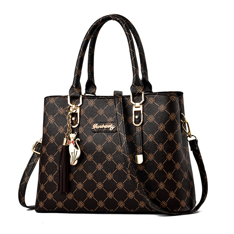 Fashionable Large Capacity PU Leather Mom Tote Bag