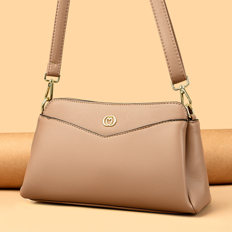 Multi-Layer Soft Leather Women's  Shoulder Bag