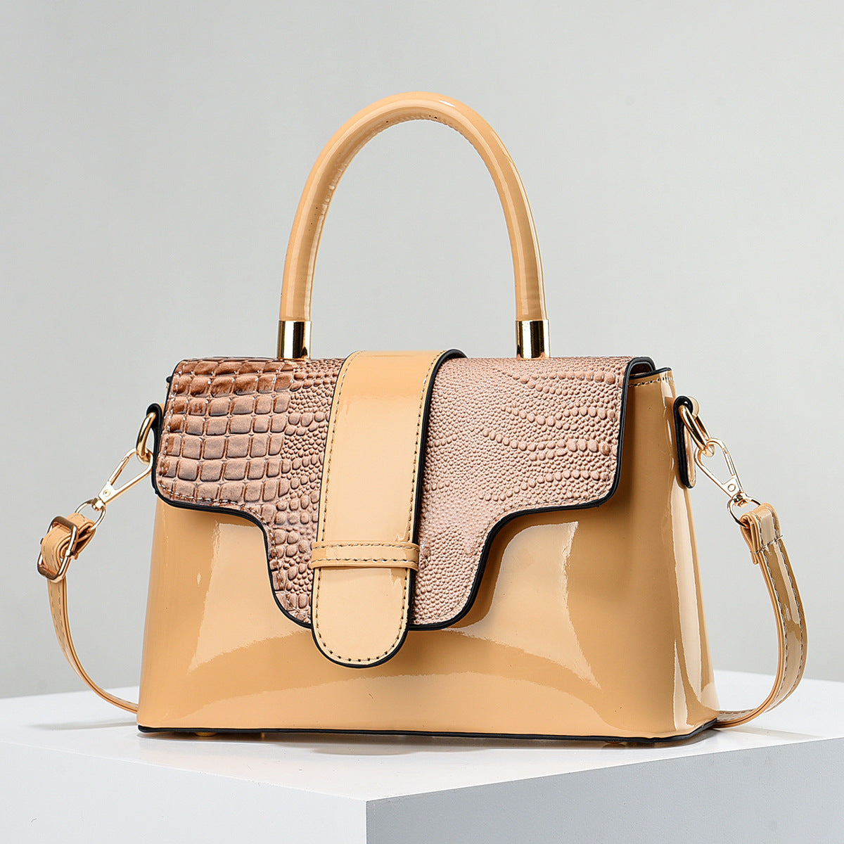Textured Fashion Shoulder Handbag