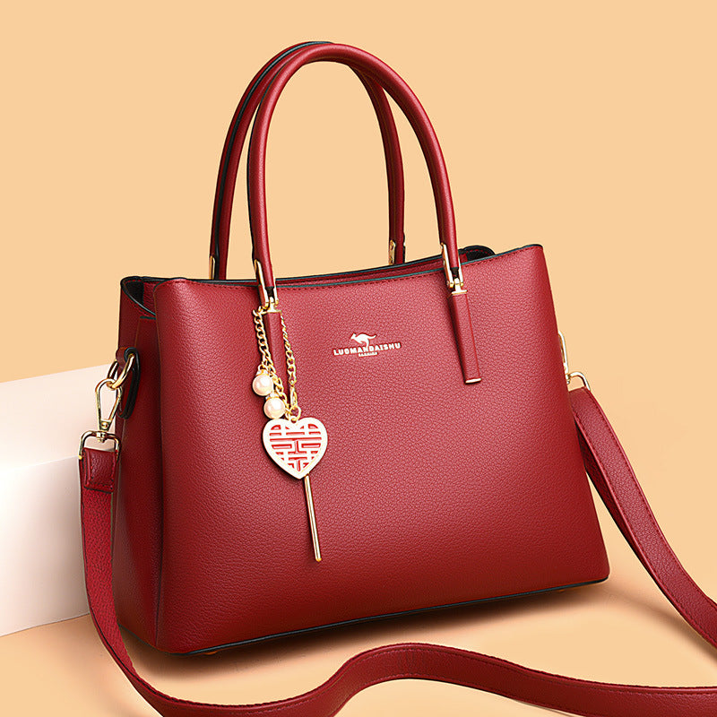 Soft PU Leather Commuter Handbag
