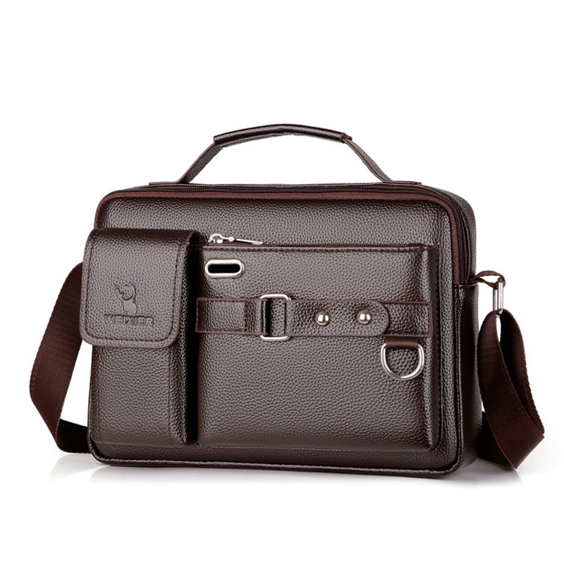 Men's PU Leather Business Messenger Bag