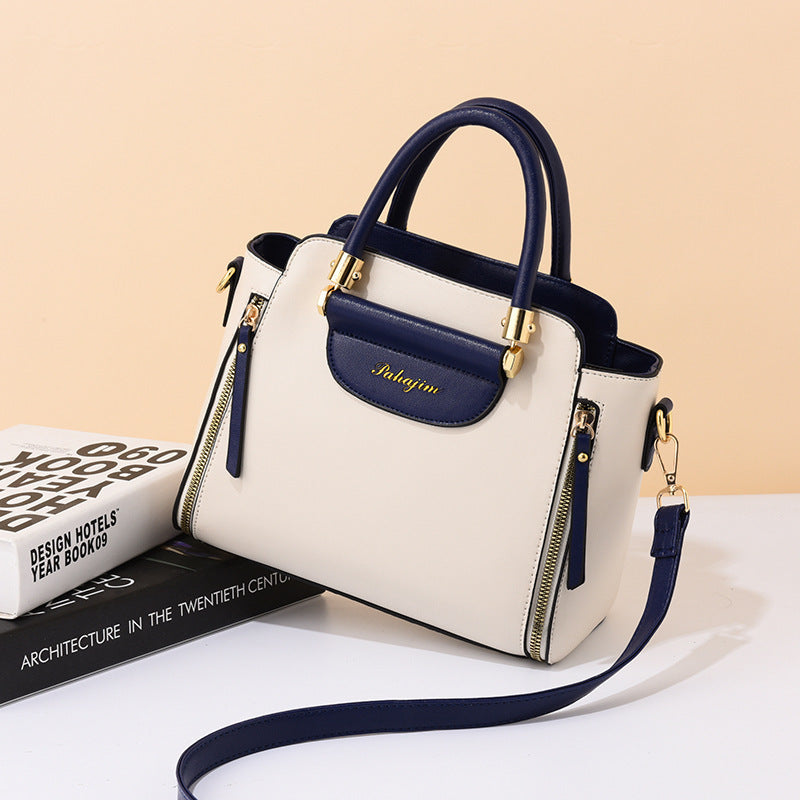 Contrast Color  Large Capacity Fashion Tote Bag