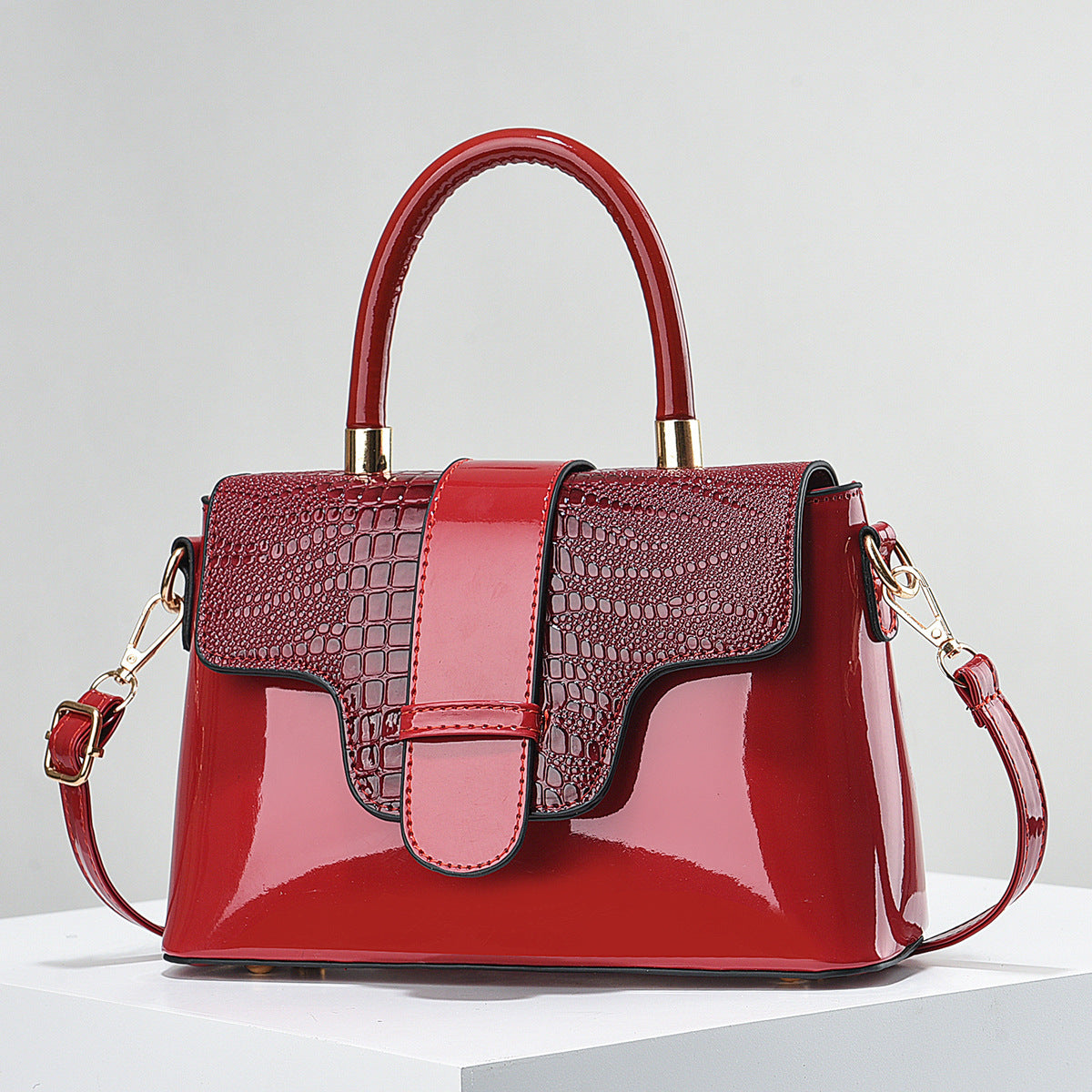 Textured Fashion Shoulder Handbag