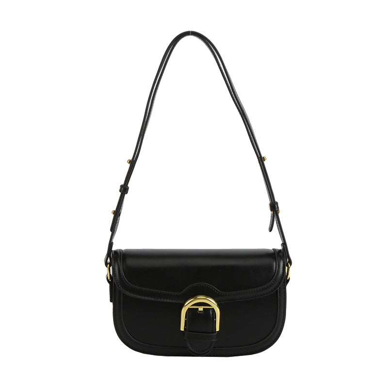 Contrast Color Polyester Underarm Saddle Shoulder Bag