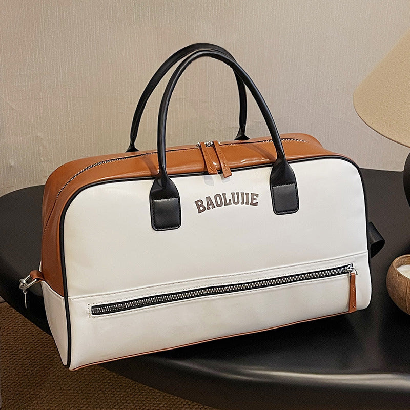 Fashion European Style Contrast Color  Duffle Bag
