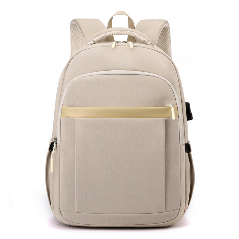 USB Charging Large Capacity Nylon School Travel Backpack