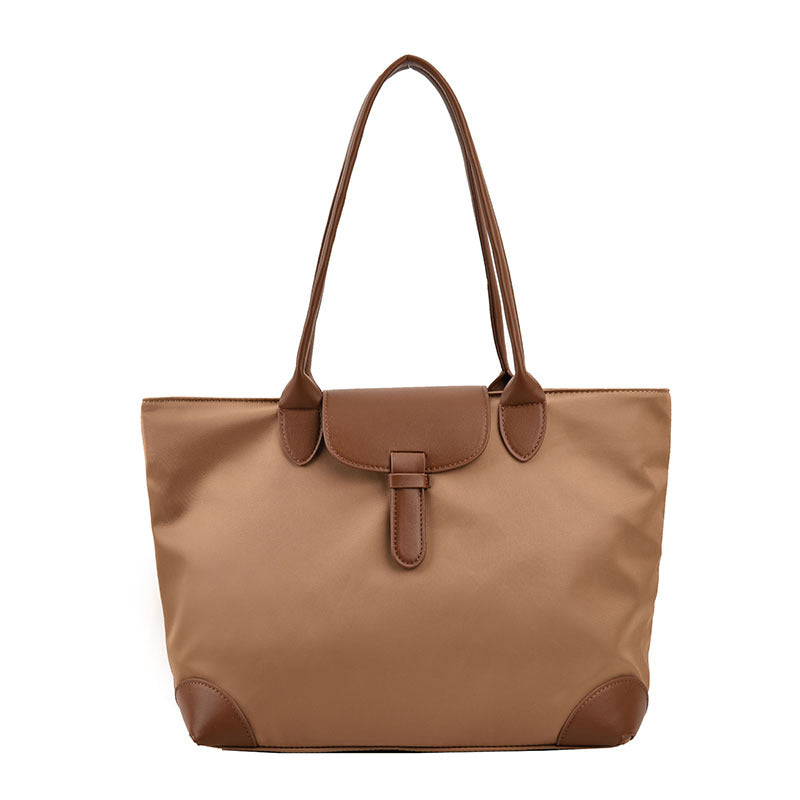 Contrast Color  Oxford Cloth Commuter Canvas Tote