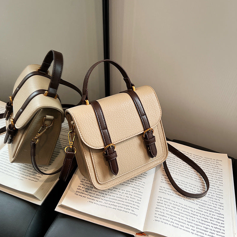 Textured Retro  Small Square Crossbody Handbag