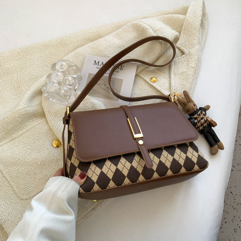 Textured  PU Leather Crossbody Shoulder Bag