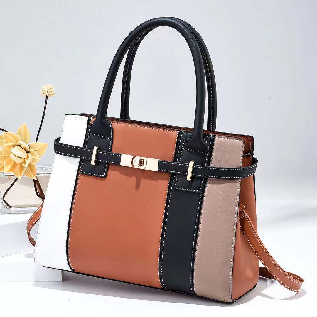 Fashion Printed  Bucket Handbag with Contrast Design
