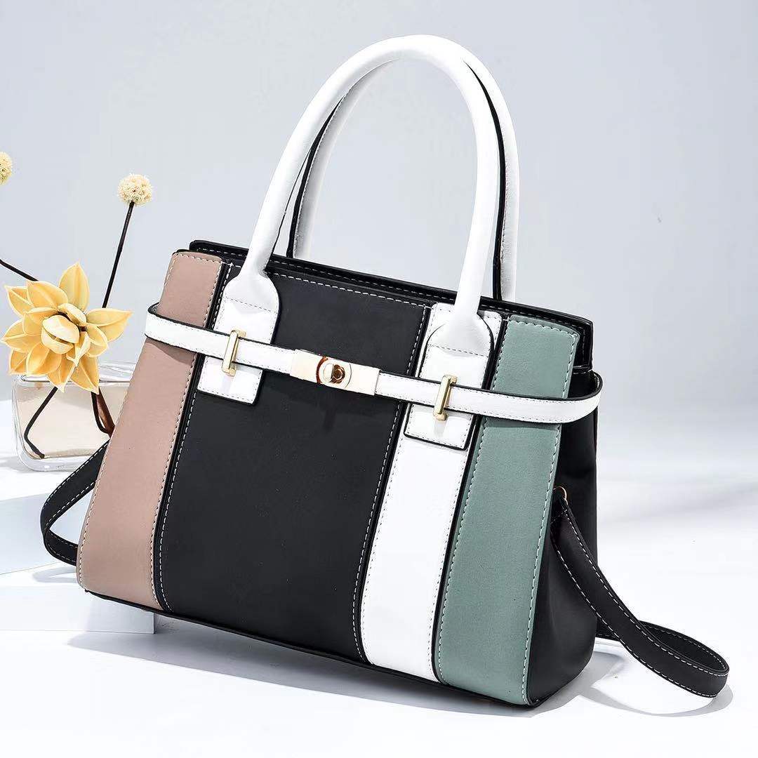 Fashion Printed  Bucket Handbag with Contrast Design