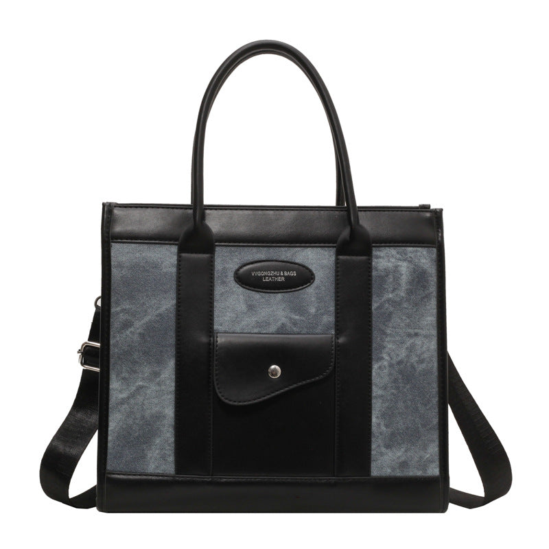 Denim Commuter Tote Bag for Women